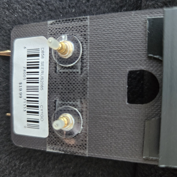 Ava & Aiden Gold Starburst Earrings with Crystal Accents - Picture 2 of 3